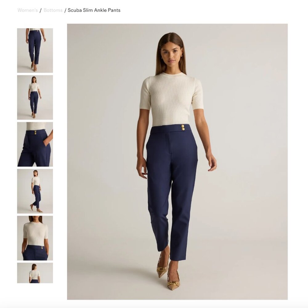 Quince Scuba Slim Ankle Pants in Navy 14